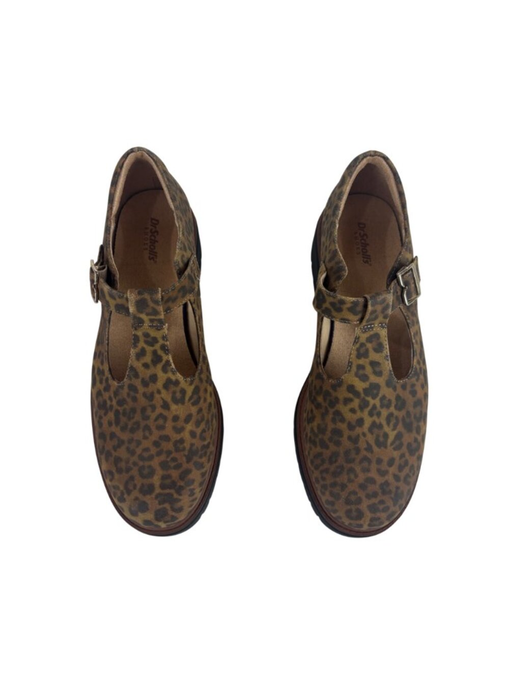 Dr. Scholls Bring It Jane Platform Mary Jane Shoes Womens 10 Leopard Print T-Str - Picture 2 of 10